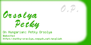 orsolya petky business card